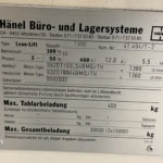 Hänel LL Pos. 236 Typenschild 2
