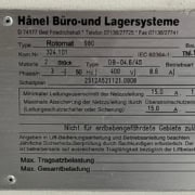 Hänel Rotomat 980_Pos238_Typenschild