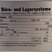 Hänel_Rotomat 900_Pos.274_Typenschild2